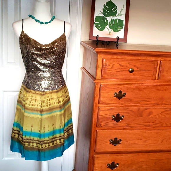 Free People Stop & Stare Black Sequin Cami S,M,L - Picture 2 of 11